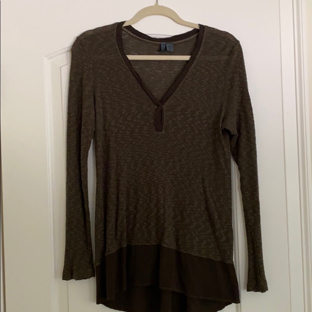 Anthropology v neck blouse